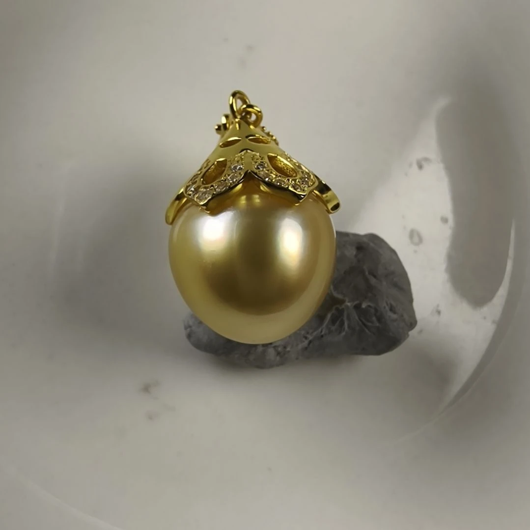 海水珍珠银S925镶嵌颈饰