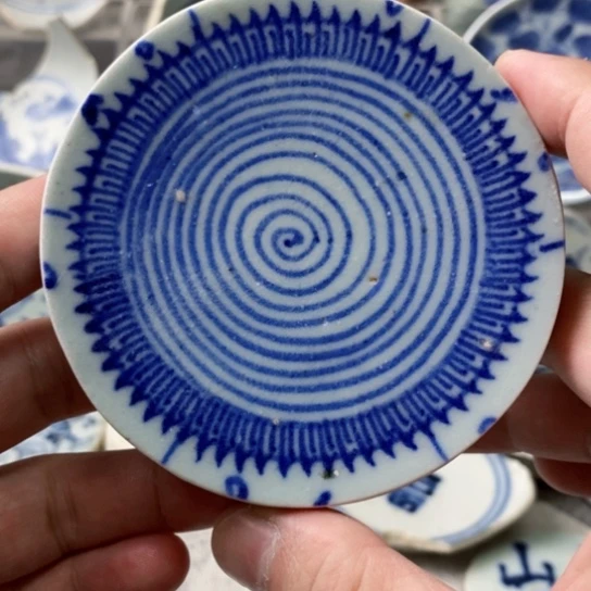 瓷片现代瓷器青花瓷片