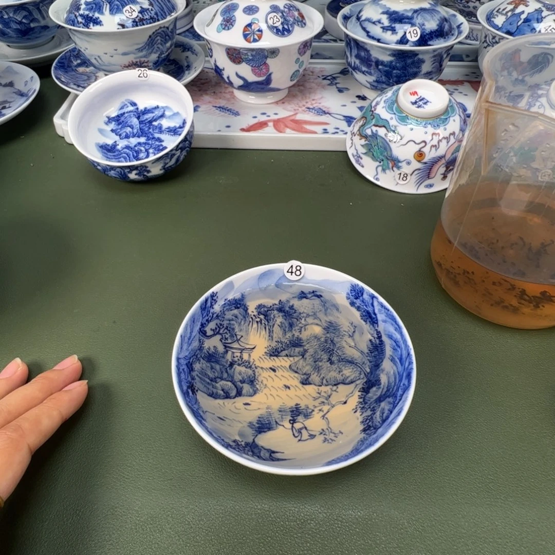 景德镇纯手工纯手绘茶具木木48