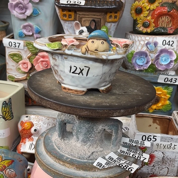 粗陶材质多肉花盆