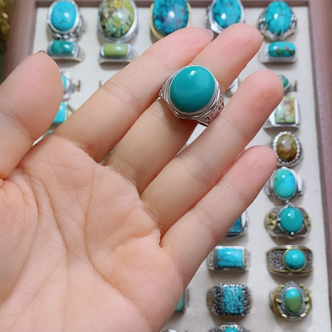 绿松石银S925镶嵌颈饰