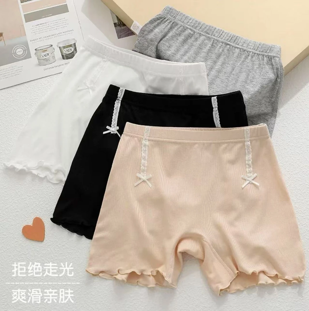 K02女童安全裤防走光夏季薄款小女孩打底裤内裤二合一平角短裤