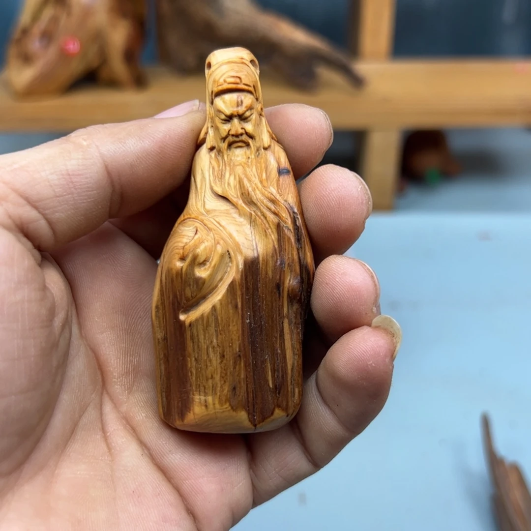 心***念木崖柏木摆件手把件