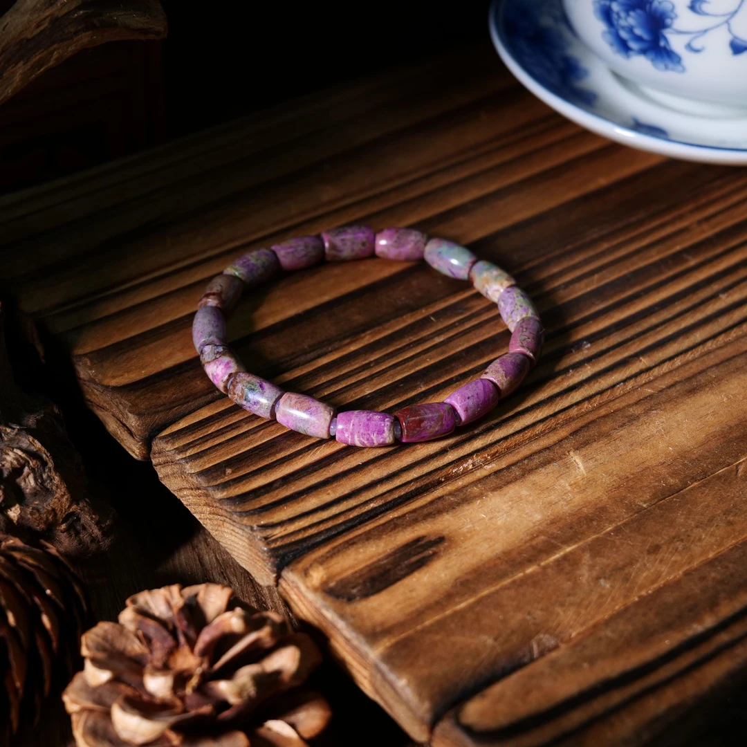 世间臻宝-茉清|彩虹舒俱来桶珠手链/6mm+/多样性发/P7351