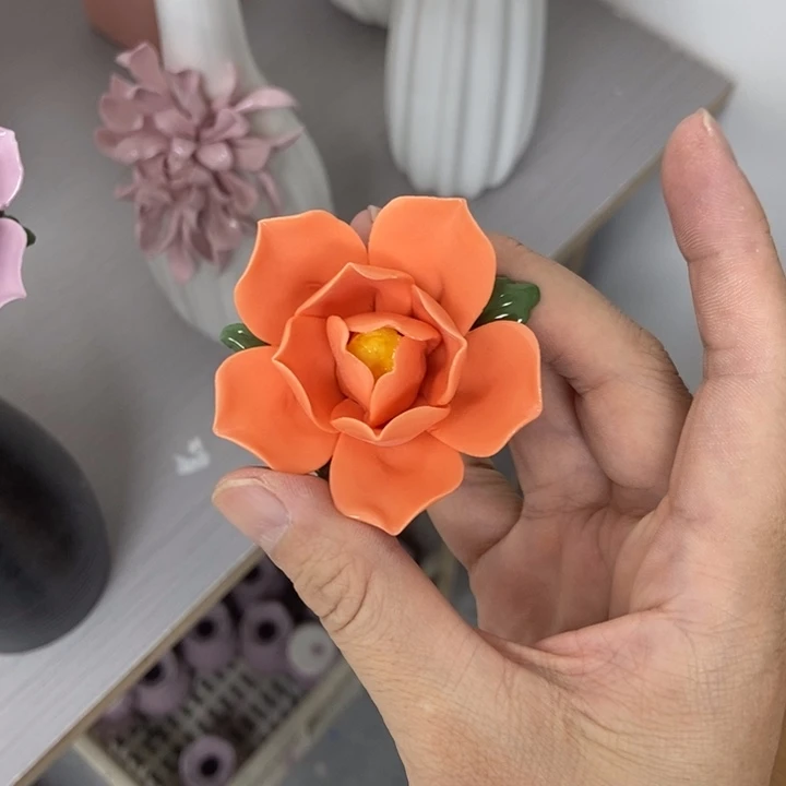 陶瓷手工制作陶瓷花