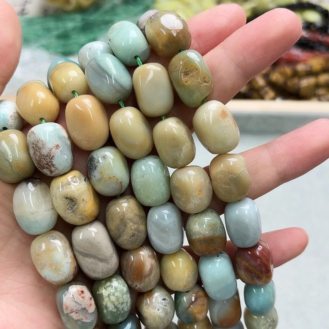 未镶嵌玛瑙/玉髓珠宝半成品13×18亚马逊原石随行一条