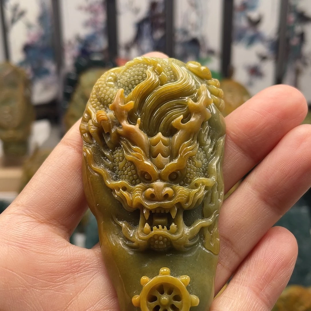 翡翠未镶嵌颈饰天然翡翠a货龙