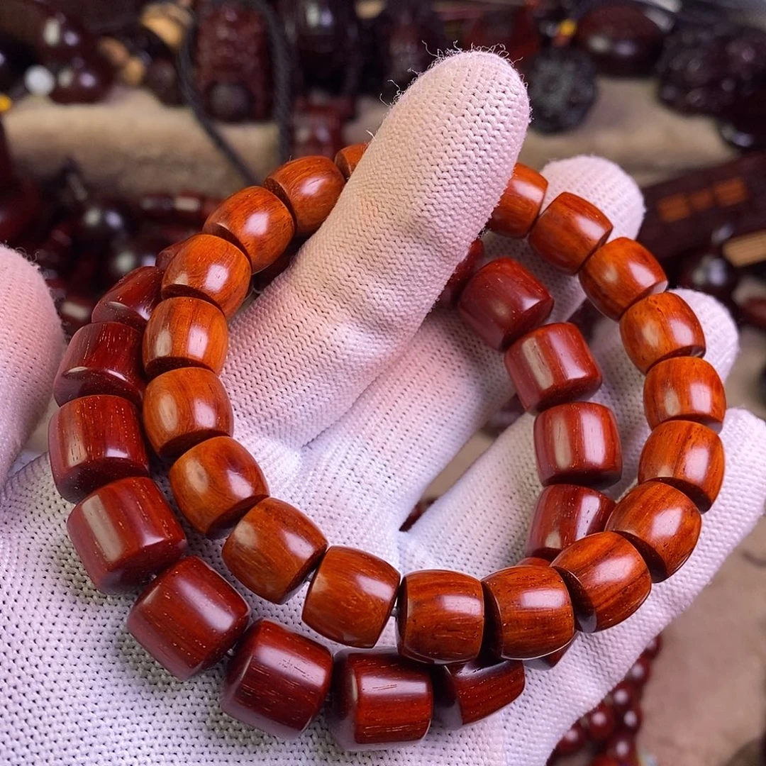 小叶紫檀手串/手链大****612桶珠➕11直切