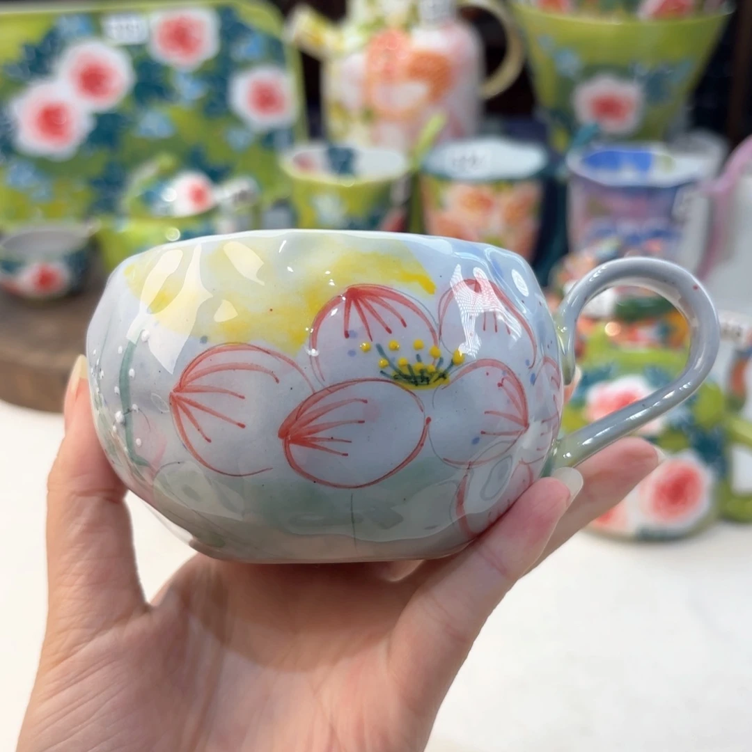 景德镇手绘高温釉下彩陶瓷茶具