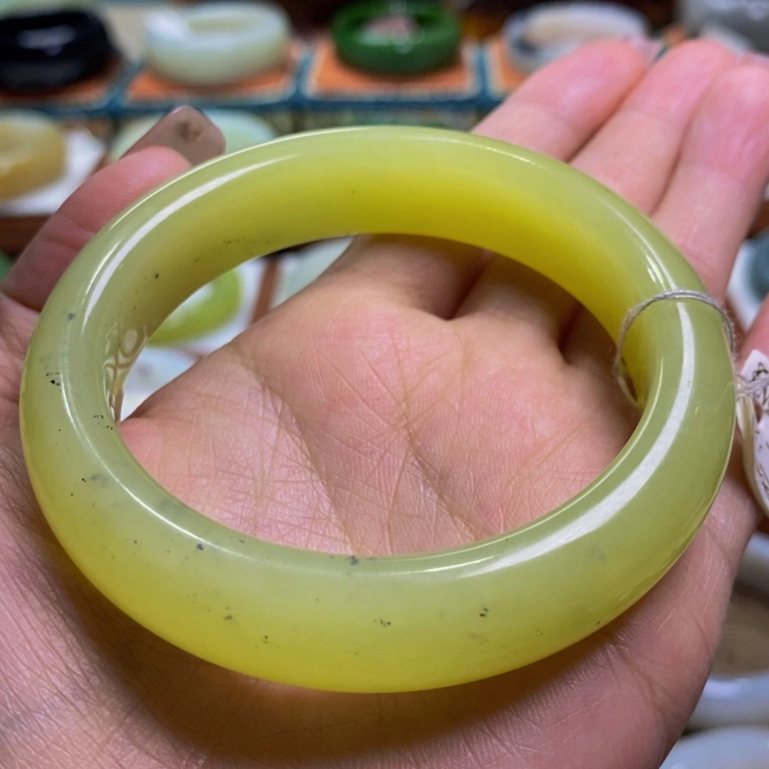 和田玉若羌鸡油黄56/57未镶嵌