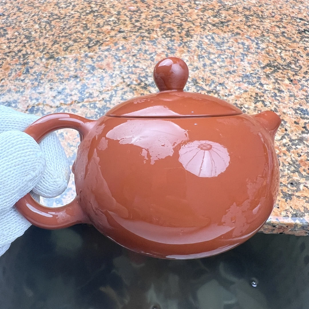 【闪购商品】手工朱泥大红袍西施壶