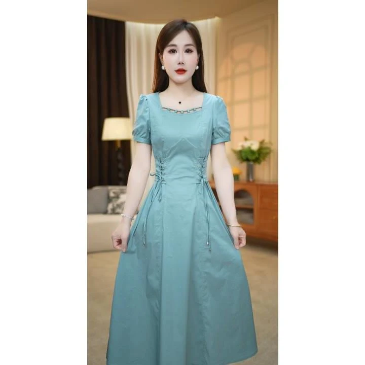 【连衣裙】夏季新款显瘦时尚百搭中长款连衣裙M-4XL