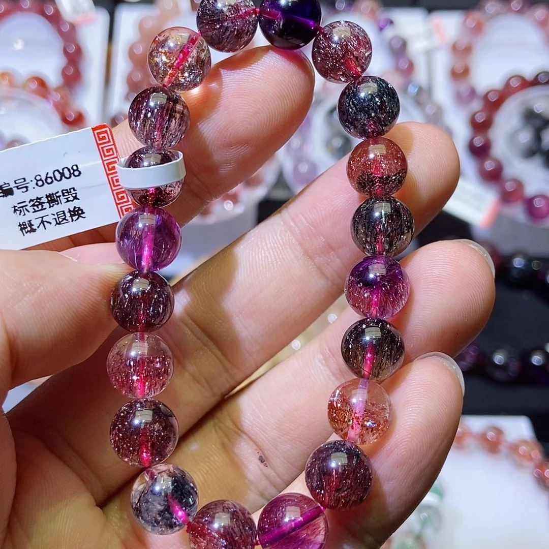 未镶嵌手链水晶黑加仑9.8