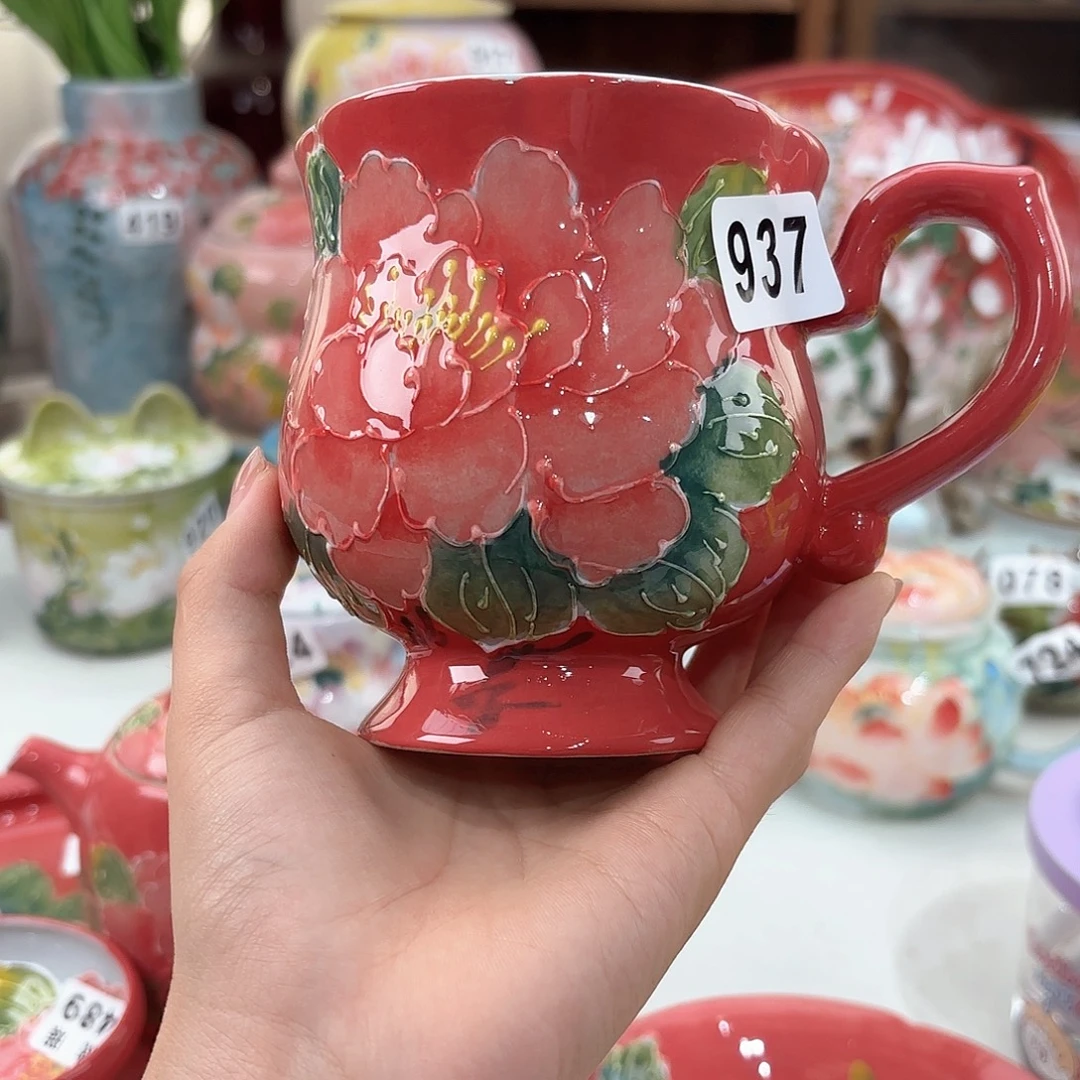 景德镇手绘高温釉下彩陶瓷茶具