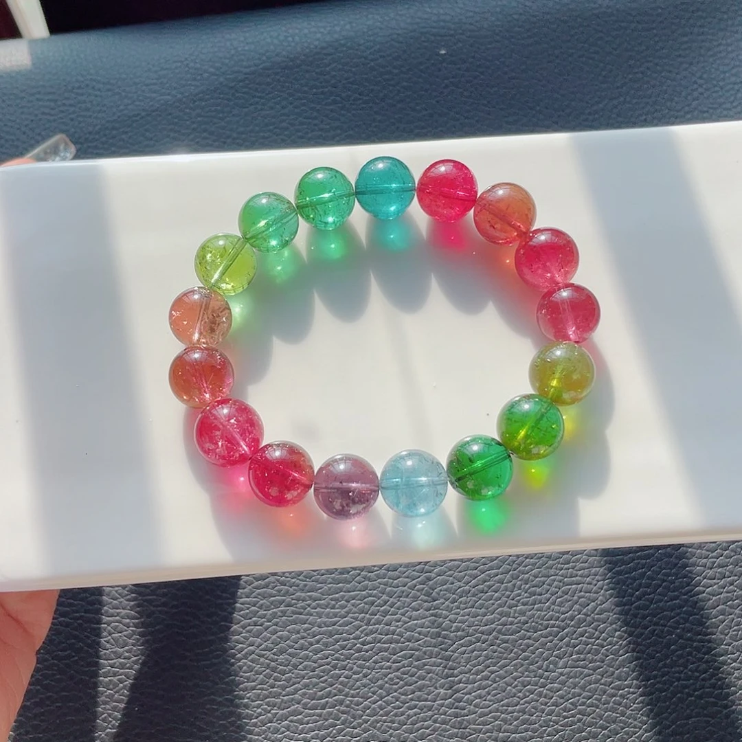 碧玺手链未镶嵌12.3mm左右