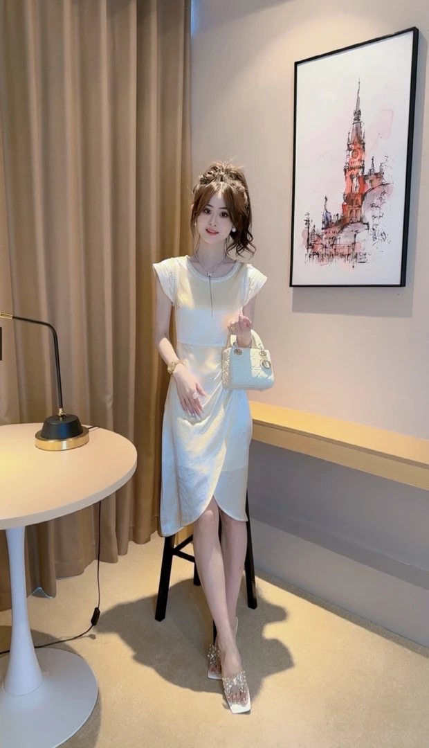 【愿景裙】夏季修身显瘦裙子时尚法气质露肩复古连衣裙