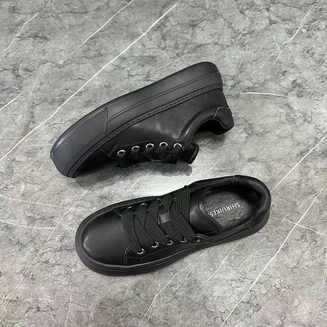 10039黑底-断码清仓-男士头层牛皮鞋