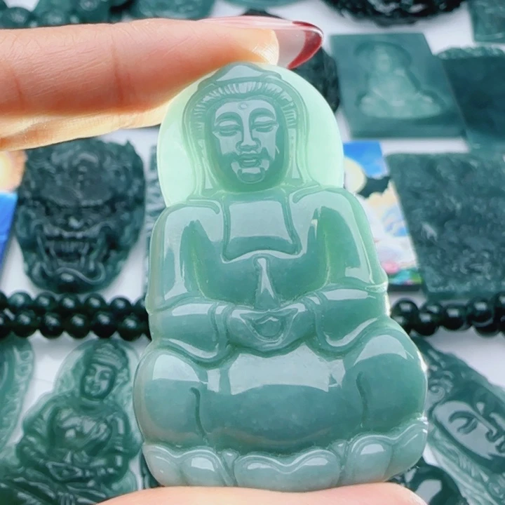 翡翠未镶嵌颈饰多样性发货天然A货翡翠