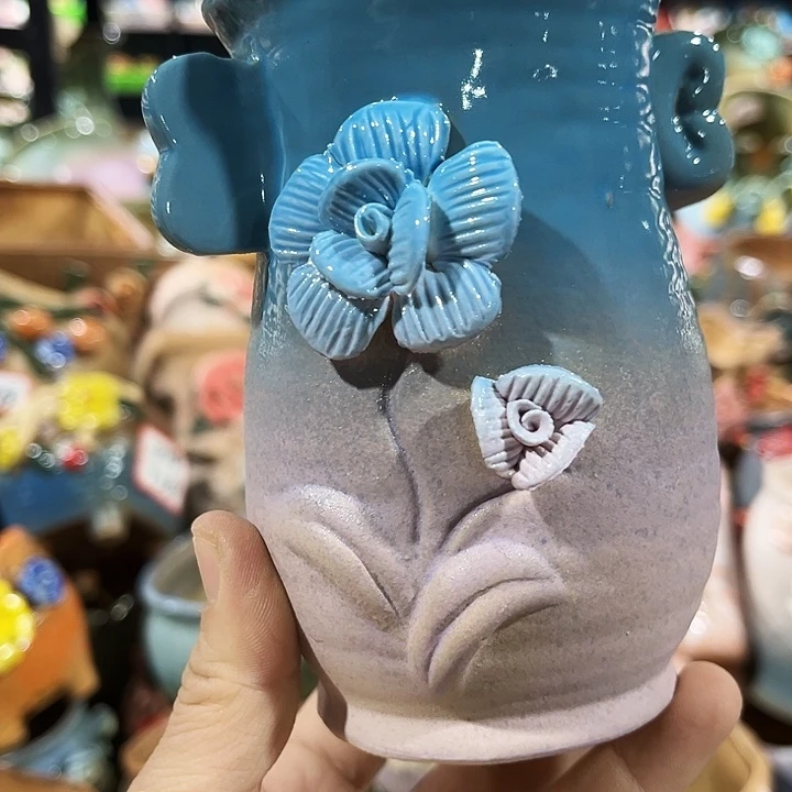 瓷片花盆福利多肉捏花