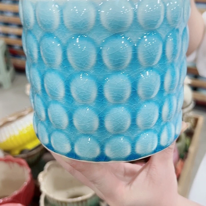 有孔.凑满10元发货多肉陶瓷花盆！