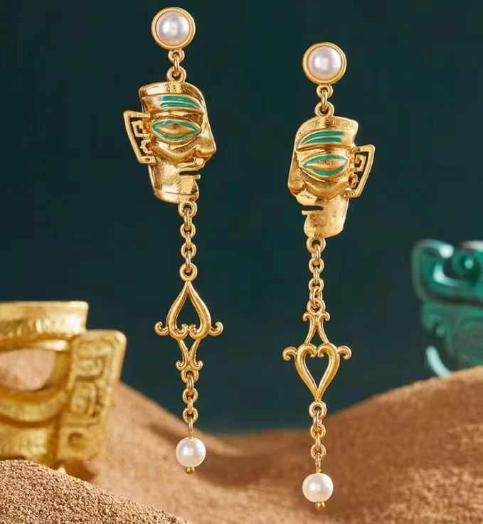 合金耳饰 【三星堆耳饰】小众  时尚  百搭