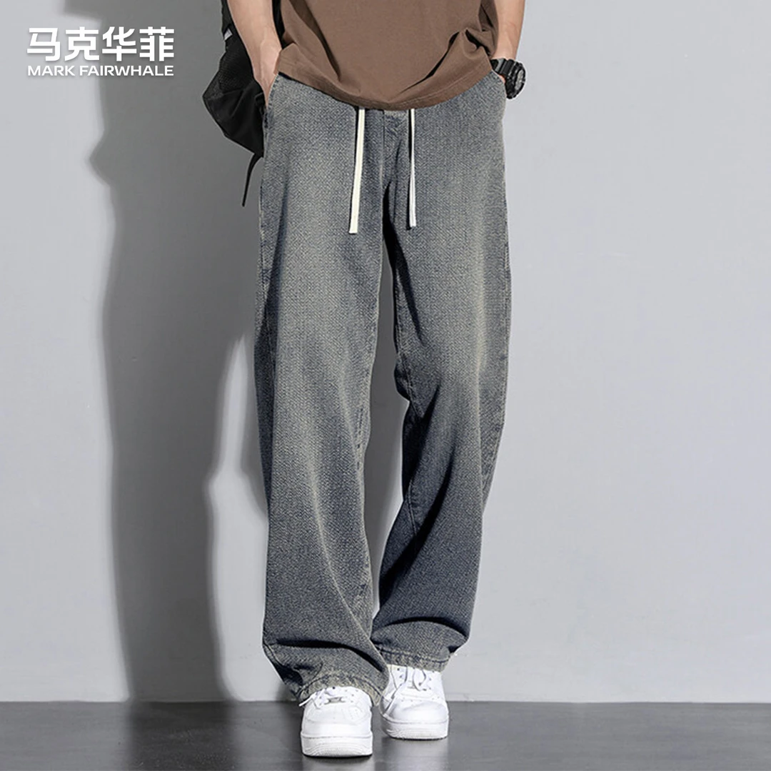【星空纹】马克华菲男士牛仔裤痞帅男生裤子轻熟风潮流男装直筒裤子