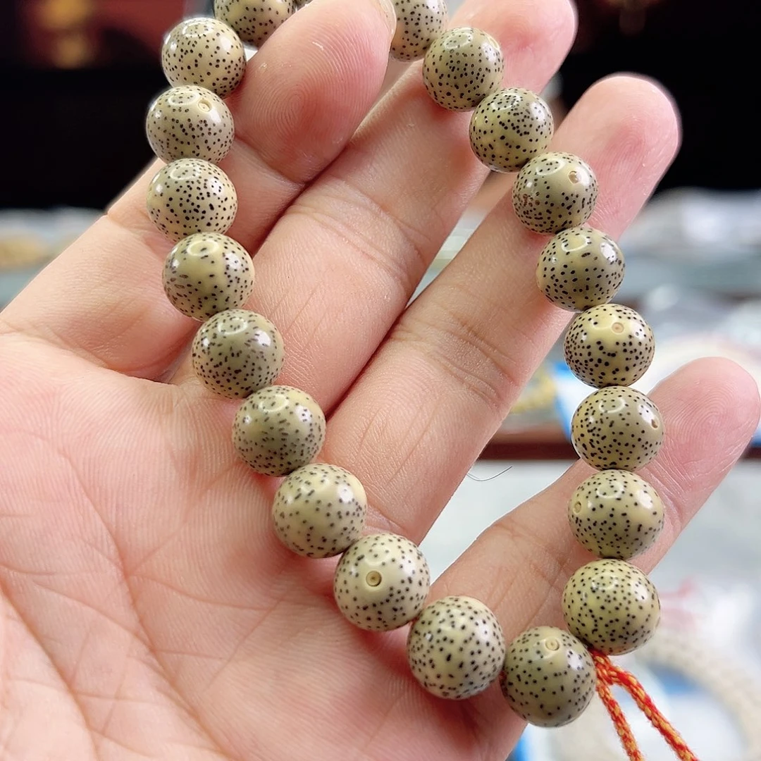 星月菩提手串11mm原生态石玉料