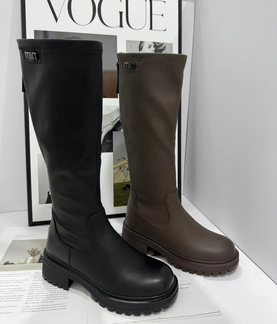 新款瘦腿神器时尚百搭秋冬女士长筒骑士靴917-3S