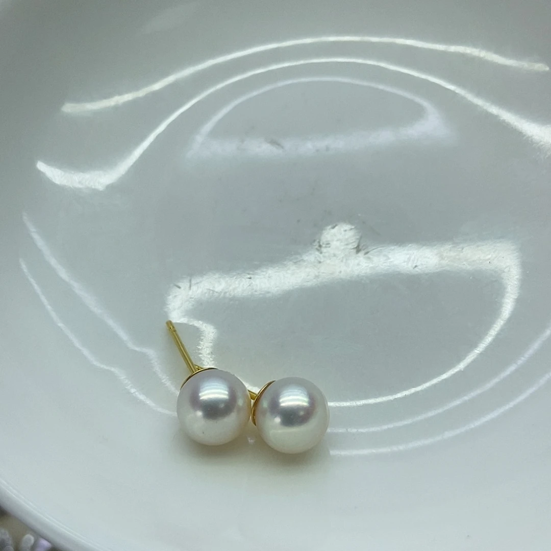 银S925镶嵌海水珍珠耳饰