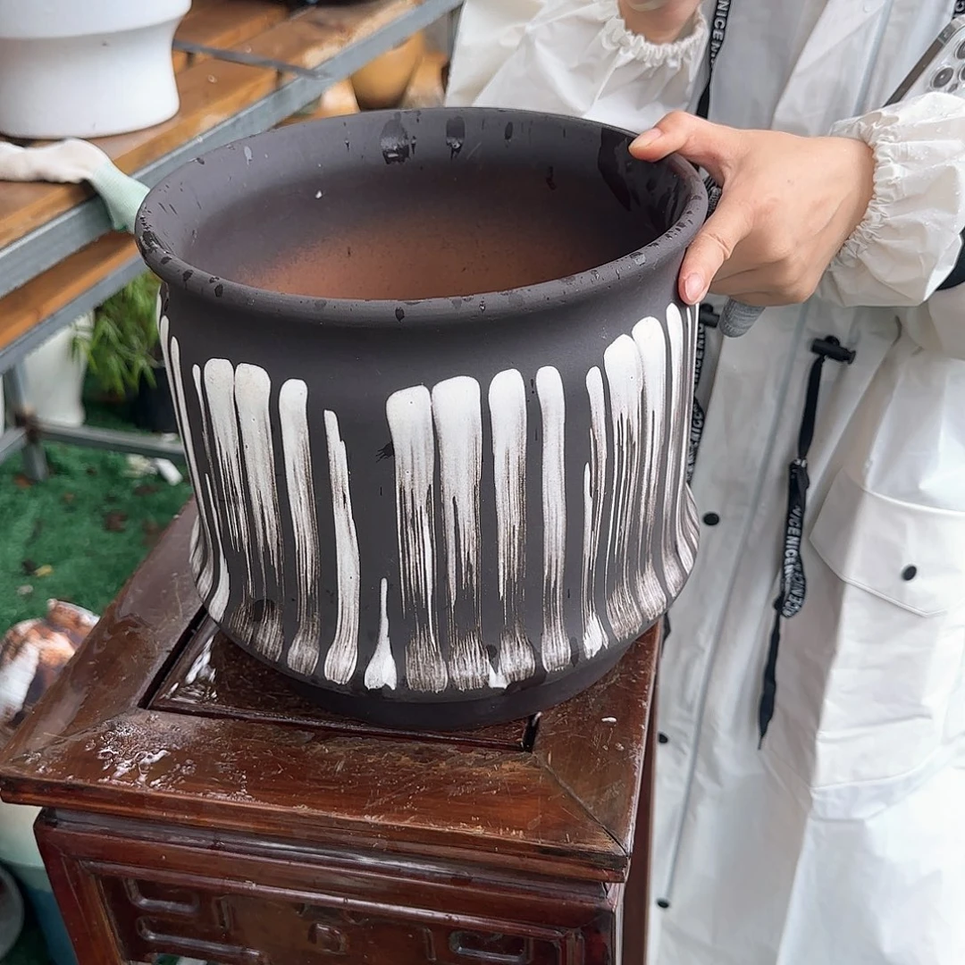 紫砂花盆王嫂花盆花盆0614-231高24口25