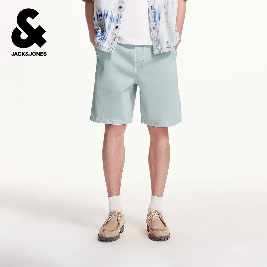 杰克琼斯男装秋季新款短裤高街酷帅舒适百搭潮流简约个性牛仔裤子