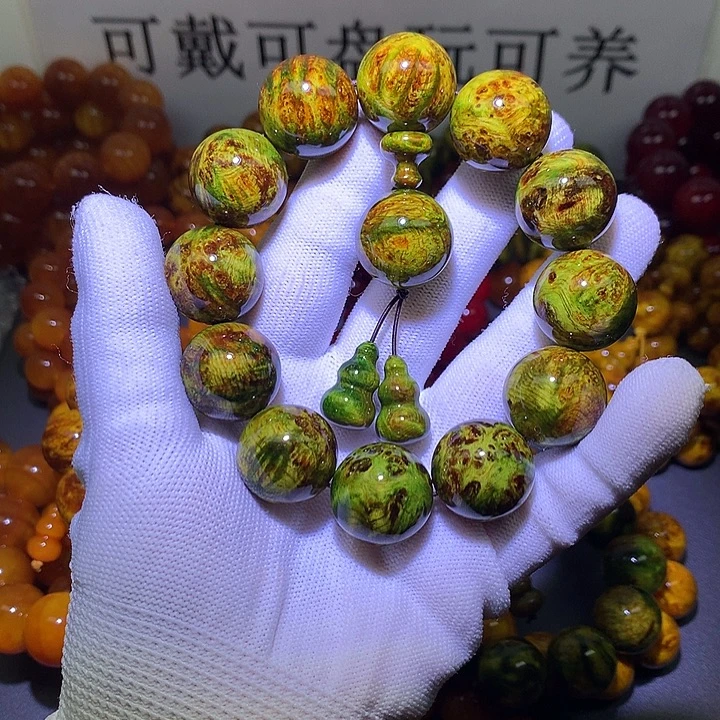 松木（琥珀木）手串/手链2.0 水墨丹青高货