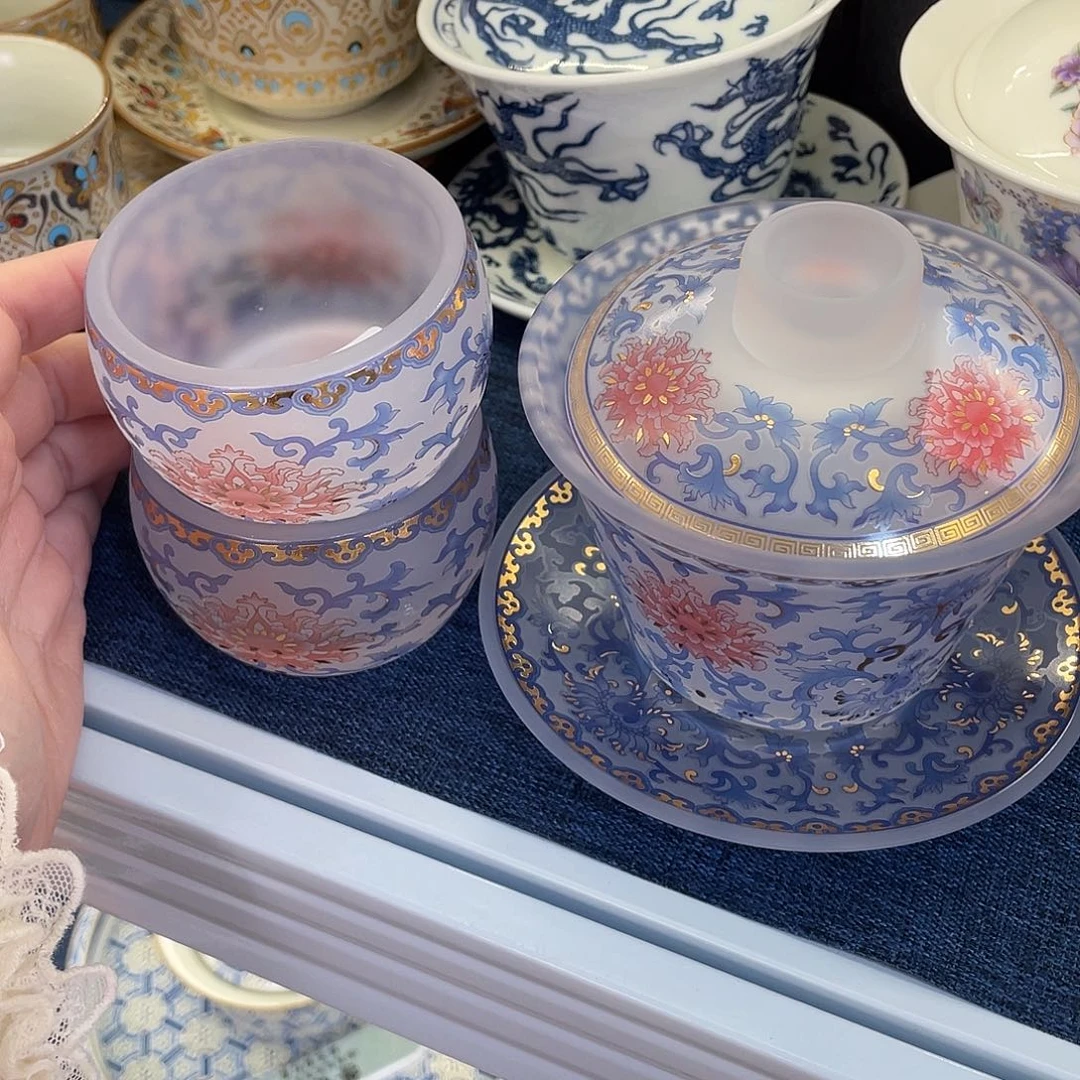 陶景德陶瓷盖碗茶具