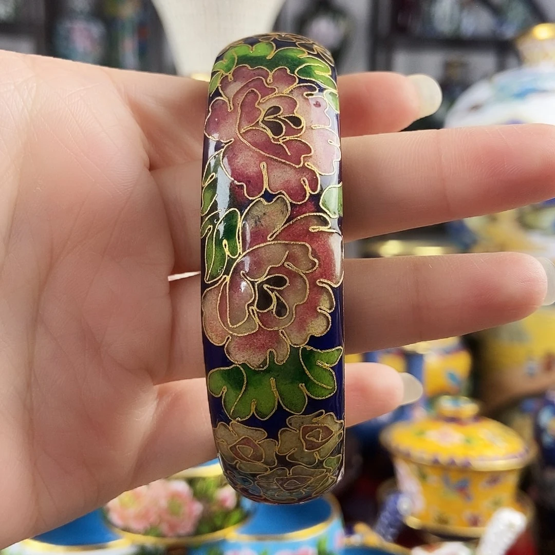 *****铜宝蓝色老银蓝开口镯