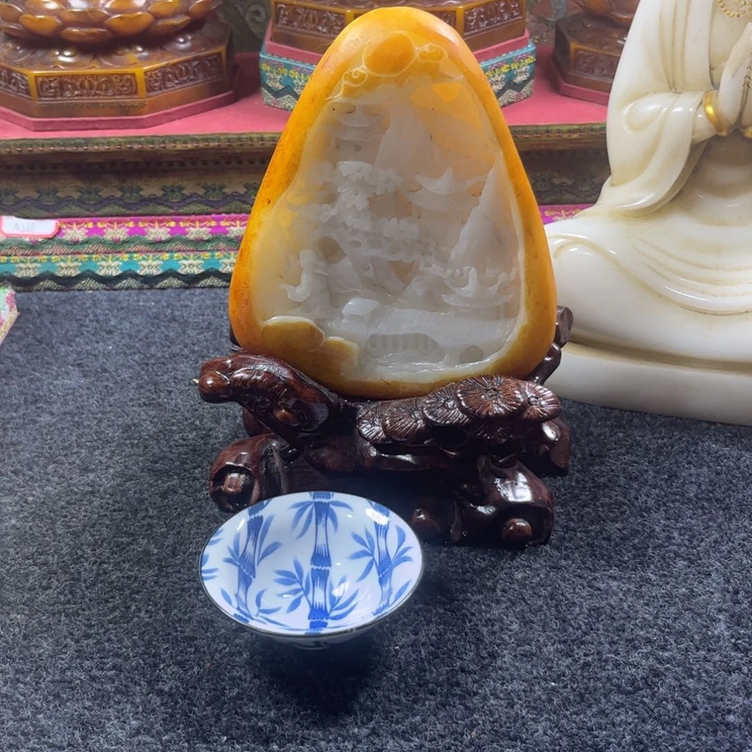 用***2瓷片青花手工茶杯