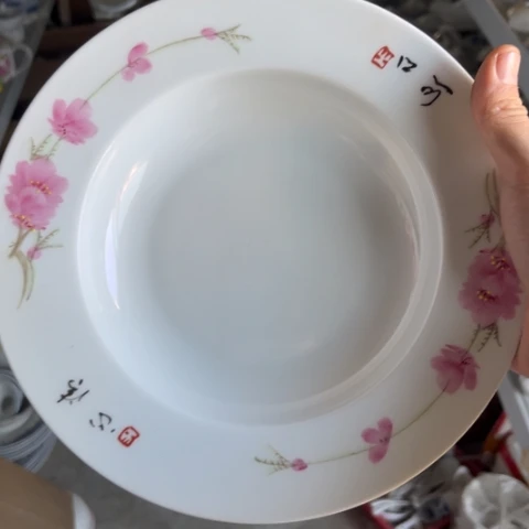 其他瓷8寸手绘深盘一个