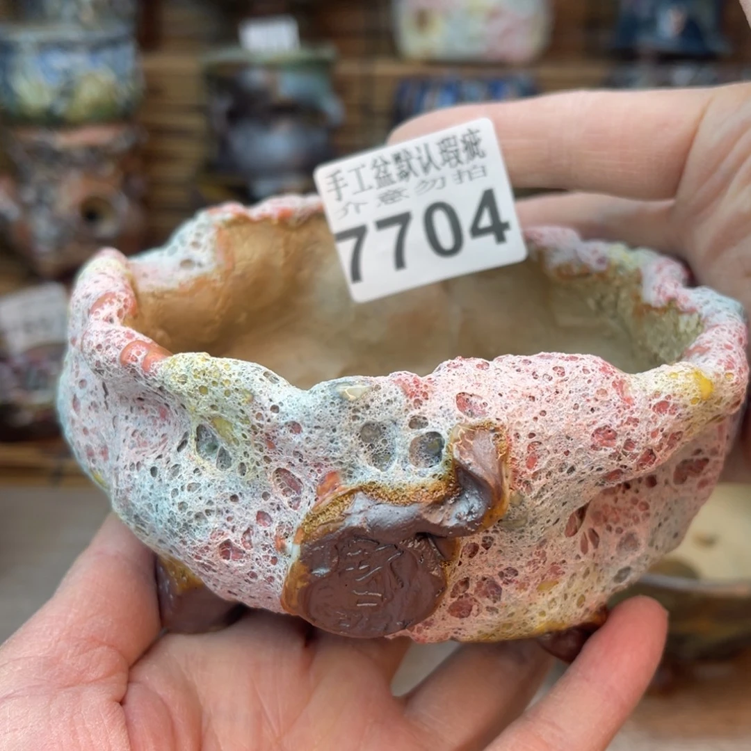 手工花盆默认瑕疵完美者勿拍