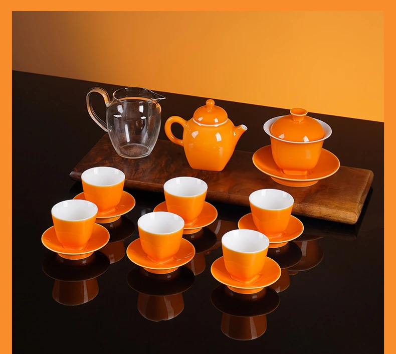 品品香茶具蜜韵盖碗套组茶具套组家用办公室泡茶壶茶杯 高档礼盒