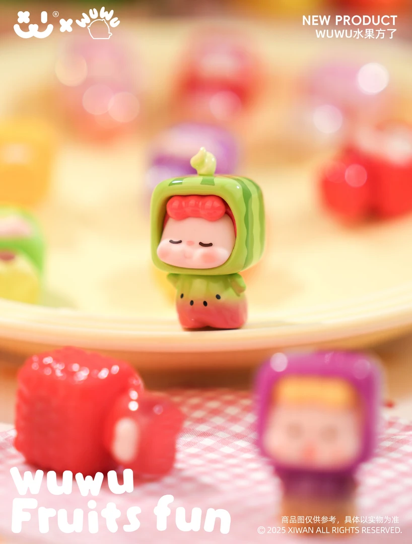 【拆袋】WUWU水果方了&阿玛莉莉丝联名款萌粒可爱潮玩摆件潮流盲盒