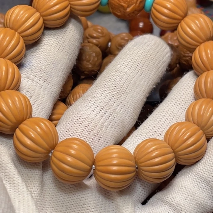 猴头核桃手串执**海瓜珠