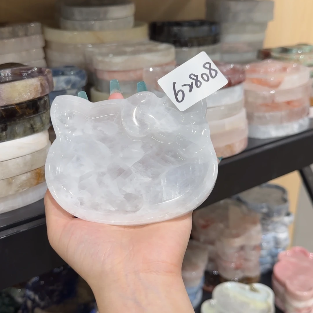 石材62808蓝水晶小猫