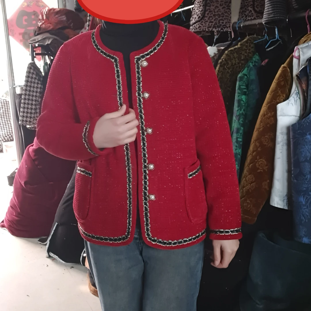 香风款小袄华夫格秋冬 定制不支持退换