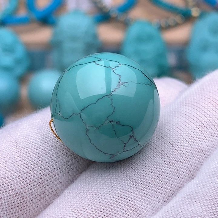 绿松石未镶嵌珠宝奇石20.3mm