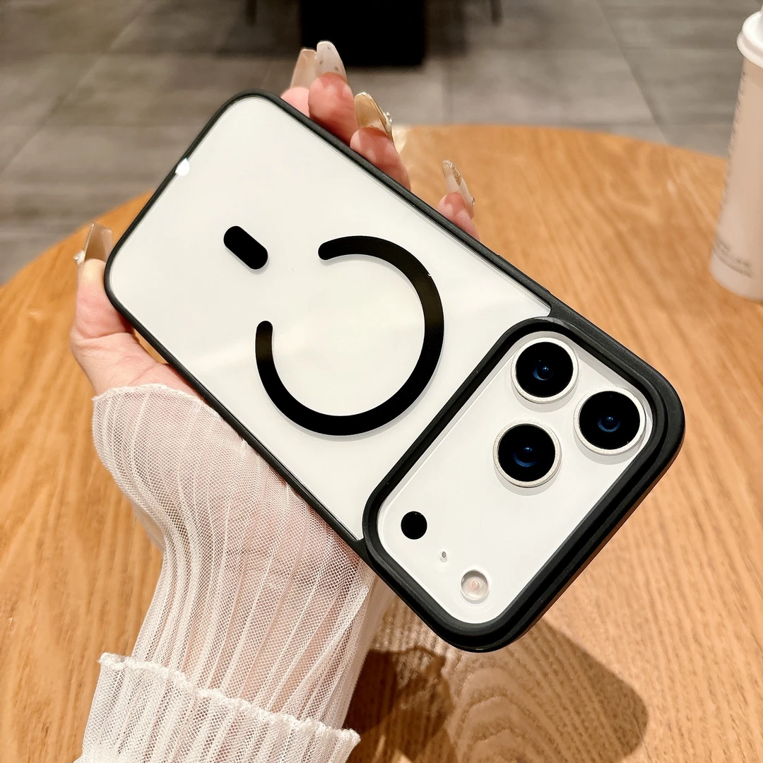 肤感磁吸亚克力适用iPhone17promax手机壳苹果16简约15透明14硬壳