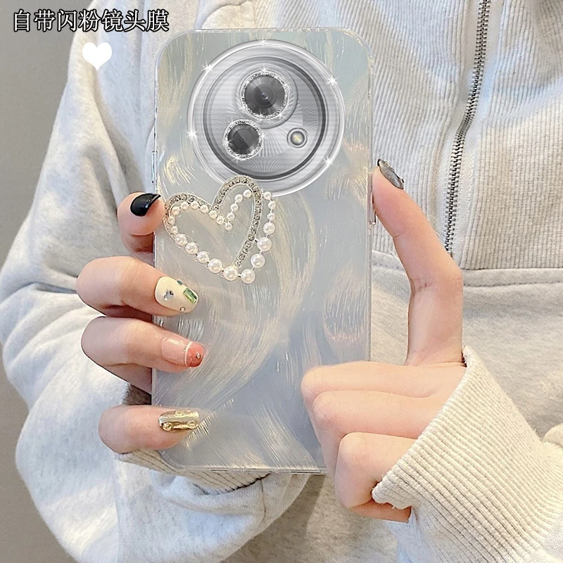 带镜头膜魅族Lucky08手机壳M431软壳羽纱珍珠爱心MeizuLucky08简