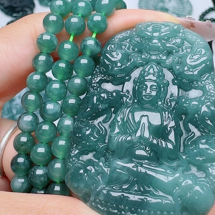 翡翠未镶嵌颈饰111