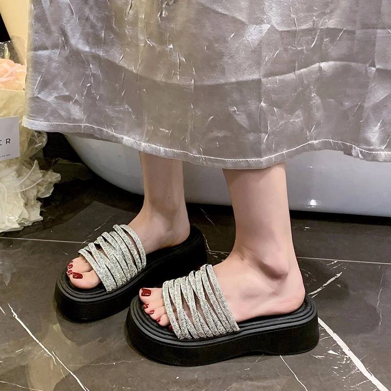 时尚夏季外穿厚底凉拖鞋网红凉鞋百搭时尚夏季外穿厚底凉拖鞋网红