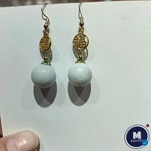 翡翠未镶嵌耳饰天然缅甸翡翠A货耳饰