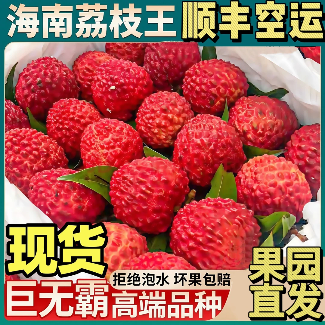 海南永兴火山岩荔枝王8斤超大新鲜现摘现发当季水果顺丰空运包邮