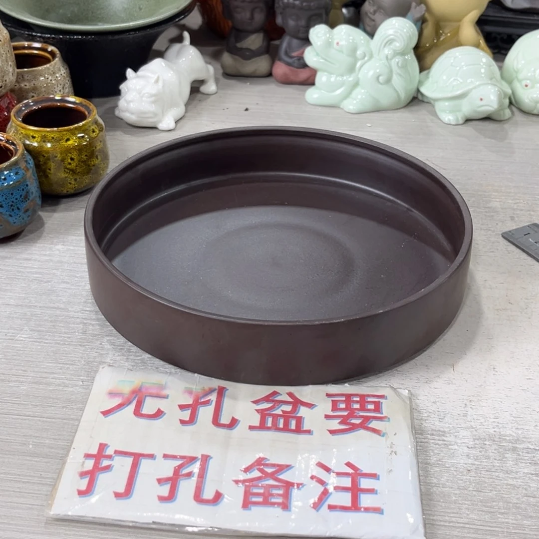 陶瓷绿植多肉微瑕花盆口径21*4.5
